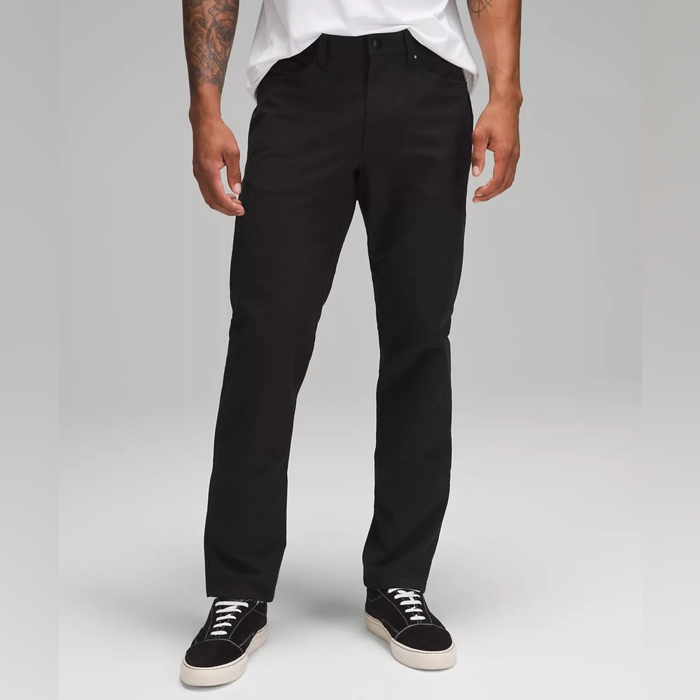 lululemon athletica Men's Black Straight-Leg Pants